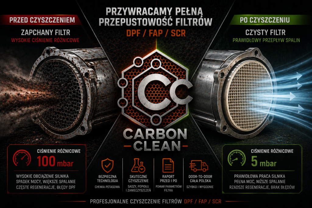 Profesjonalne czyszczenie filtrów DPF, FAP i SCR
